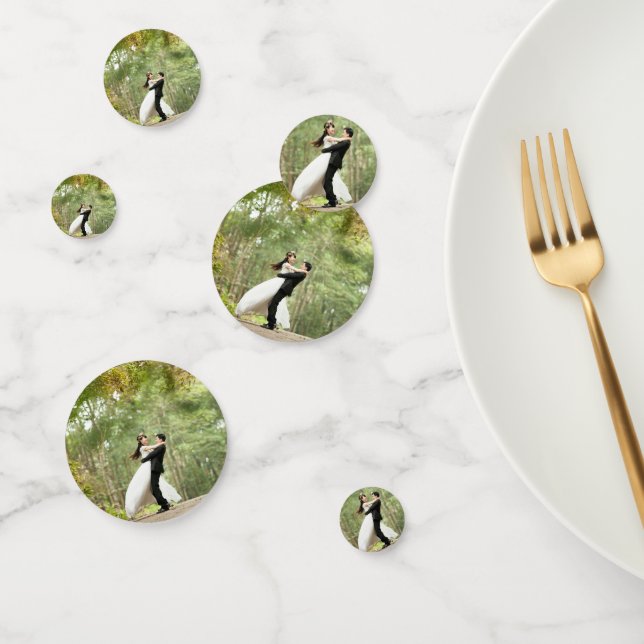 Wedding party Custom Face Photo Confetti (Group)