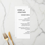 Wedding Party Dinner Menu Card<br><div class="desc">It's all about the details and this fully customizable menu card is perfect for any wedding or party.</div>