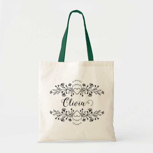 Wedding Party Favour, Customizable Tote Bag (Front)
