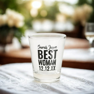 Wedding Party Favour Shot Glass For Best Woman