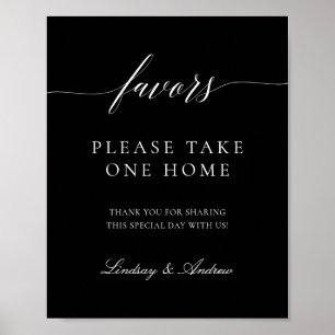 Wedding Party Favours Sign Table Reception Poster