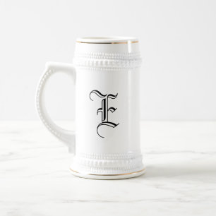 Wedding Party Gift Monogram Custom Initial Beer Stein