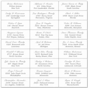 Wedding Party Guest Address Label Sticker