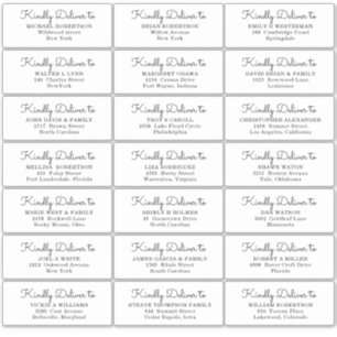 Wedding Party Guest Address Label Sticker