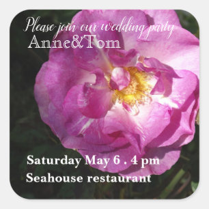 Wedding Party Invitation Sticker