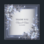 Wedding Party Navy Blue Floral Silver Grey Modern Magnet<br><div class="desc">Wedding Party Navy Blue Floral Silver Grey Modern Magnet. Unique,  beautiful,  modern design. Easy to be customized. Font style,  size,  and colours can be changed. Matching items available.</div>