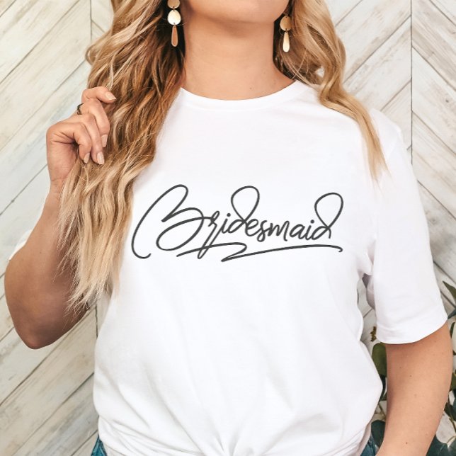 Wedding Party Personalized Name Bridesmaid Tri-Blend Shirt (Bridesmaid Shirt)