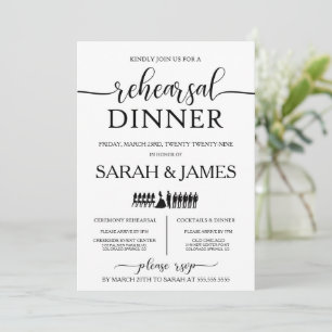 Wedding Party Rehearsal Dinner Invitation