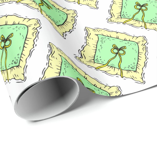 Wedding Party Ring Bearer Pillow Wrapping Paper (Roll Corner)
