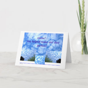 Wedding party thank you card