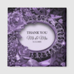 Wedding Party Thank You Purple Floral Elegant Magnet<br><div class="desc">Wedding Party Thank You Purple Floral Elegant magnet. Unique,  beautiful,  stylish design. Easy to be personalized. Font style,  size and colors can be changed. Matching items available.</div>