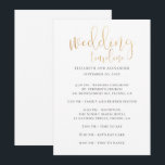 Wedding party timeline script. Simple calligraphy Invitation<br><div class="desc">Wedding party timeline. Printed card doesn't contain real foil or sparkles. Please contact me if you need additional items.</div>