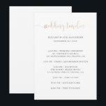 Wedding party timeline script. Simple calligraphy Invitation<br><div class="desc">Wedding party timeline. Printed card doesn't contain real foil or sparkles. Please contact me if you need additional items.</div>