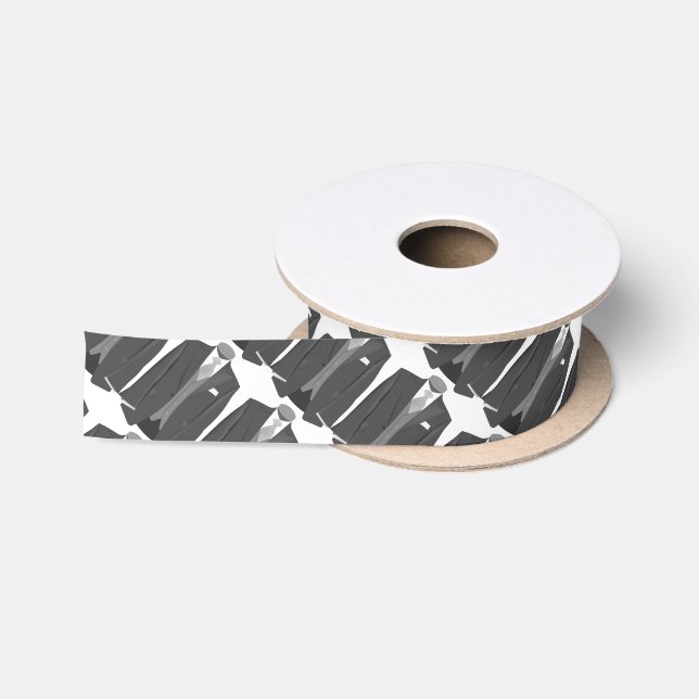 Wedding Party Tuxedo Suit Ribbon Satin Ribbon (Spool)