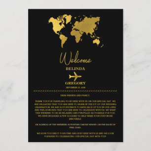Wedding Passport Gold Black Itinerary Program