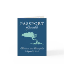 Wedding Passport Invitation to Aruba
