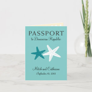 Wedding Passport Invitation to Dominican Republic