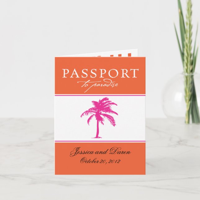Wedding Passport Invitation to Mexico (Front)