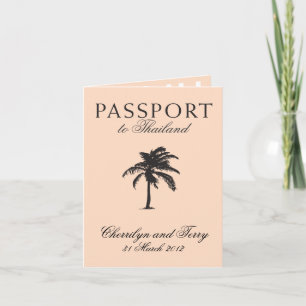 Wedding Passport Invitation to Thailand