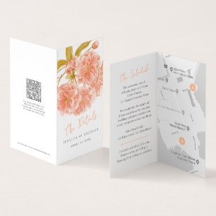 Wedding peach tree blossom event schedule and map