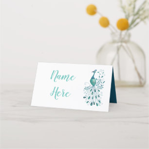 Wedding Peacock Place Name Place Card