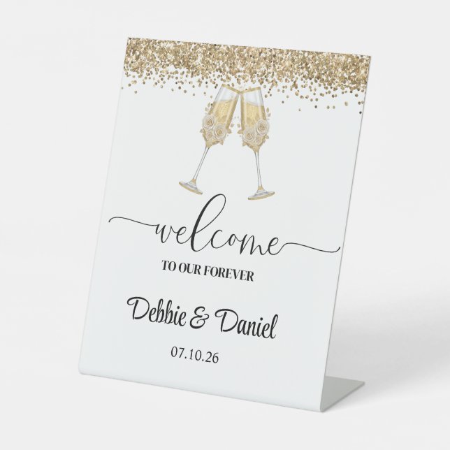 Wedding Pedestal Sign (Front)