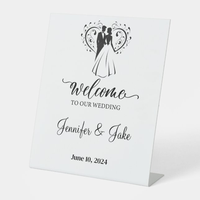 Wedding Pedestal Sign (Front)