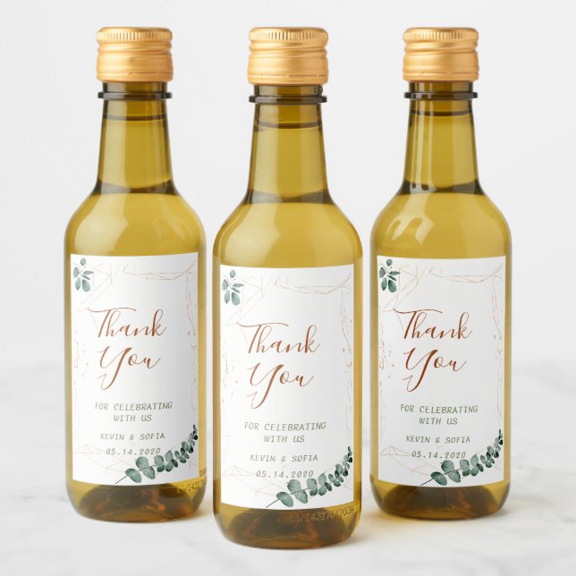 Wedding Personalize Bottle Mini Wine Label (Bottles)