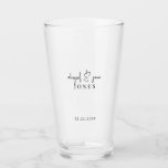 Wedding Personalized Beer Glass<br><div class="desc">Wedding Beer Glass. Personalized Names and Year.</div>
