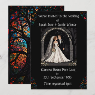 Wedding Personalized Invite Cartoon Image