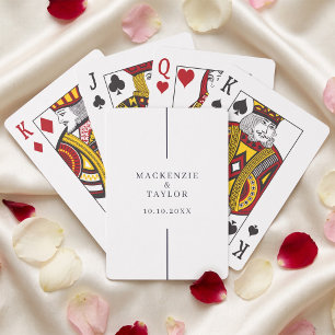 Wedding Personalized Name and Date Playing Cards