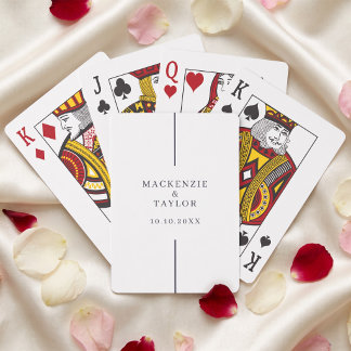 Wedding Personalized Name and Date Playing Cards