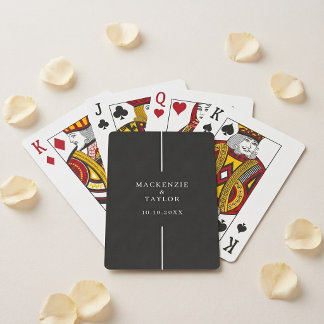 Wedding Personalized Name and Date Playing Cards