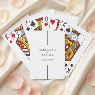 Wedding Personalized Name and Date Playing Cards