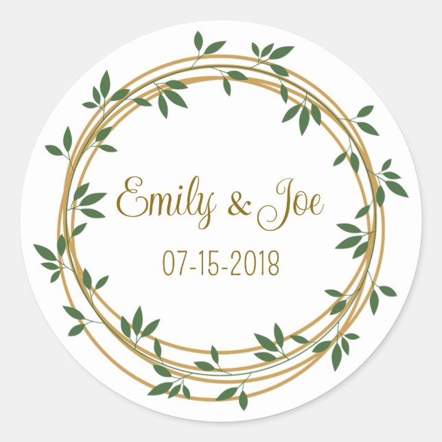 Wedding personalized stickers (Front)