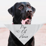 Wedding Pet Bandana | Pup Of Honour | Grey<br><div class="desc">Small or large,  this pet bandana can be used for dogs or cats. Minimal,  modern,  and customizable with your pet's name. 
A staple for all you dog or cat mom's looking to include your fur child in your special day!
All text is customizable ↣ just click the ‘Personalize’ button.</div>