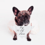 Wedding Pet Bandana | Pup Of Honour | White<br><div class="desc">Small or large,  this pet bandana can be used for dogs or cats. Minimal,  modern,  and customizable with your pet's name. 
A staple for all you dog or cat mom's looking to include your fur child in your special day!
All text is customizable ↣ just click the ‘Personalize’ button.</div>