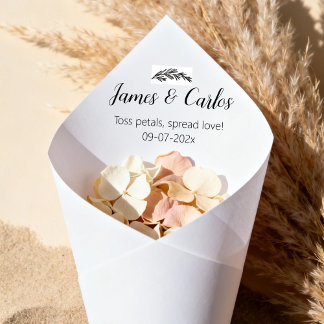 Wedding Petal Cones Holders Confetti Toss Ceremony