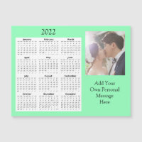 Wedding Photo 2022 Mini Calendar Magnetic Invitat