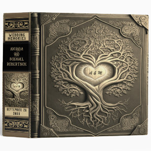 Wedding Photo Album Tree of Life Heart Binder