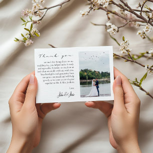 Wedding photo and memories QR code Thank You  Card