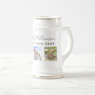 Wedding Photo Anniversary Gift - Personalized Beer Stein