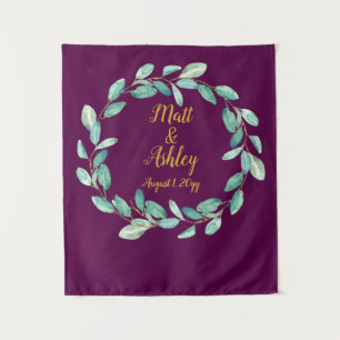 Wedding Photo Booth Backdrop Rustic Greenery Prop Tapestry