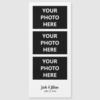 Wedding Photo Booth Photo Strip Custom Text Magnet