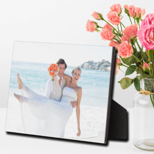 Wedding Photo Built-In Easel Tabletop Plaque