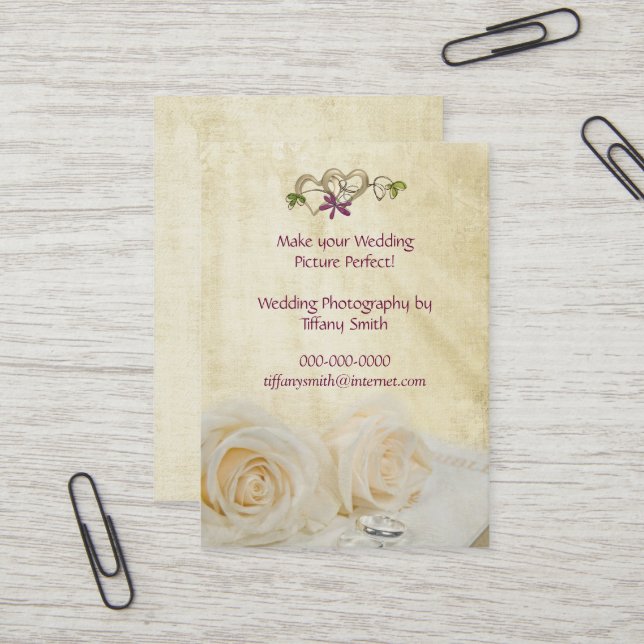 Wedding Photo Business Card (Front/Back In Situ)
