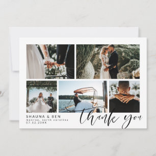 Wedding Photo Collage Calligraphy Thank You