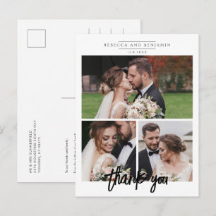 Wedding Photo Collage Script Thank You Postcard