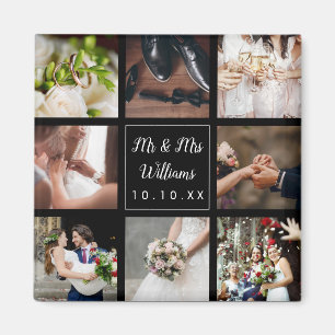 Wedding Photo Collage Thank You Personalized Magnet