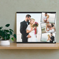 Wedding Photo Collage with Vertical ZigZag Montage